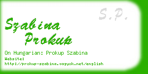 szabina prokup business card
